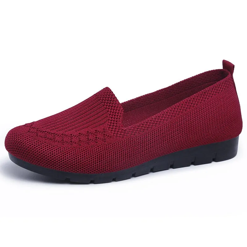 Fashionkova  2022 New Autumn Hot Women's Flats Woman Shoes Comfort Ladies Shoe Loafers Female Breathable Mesh Slip On Casual Women Footwear