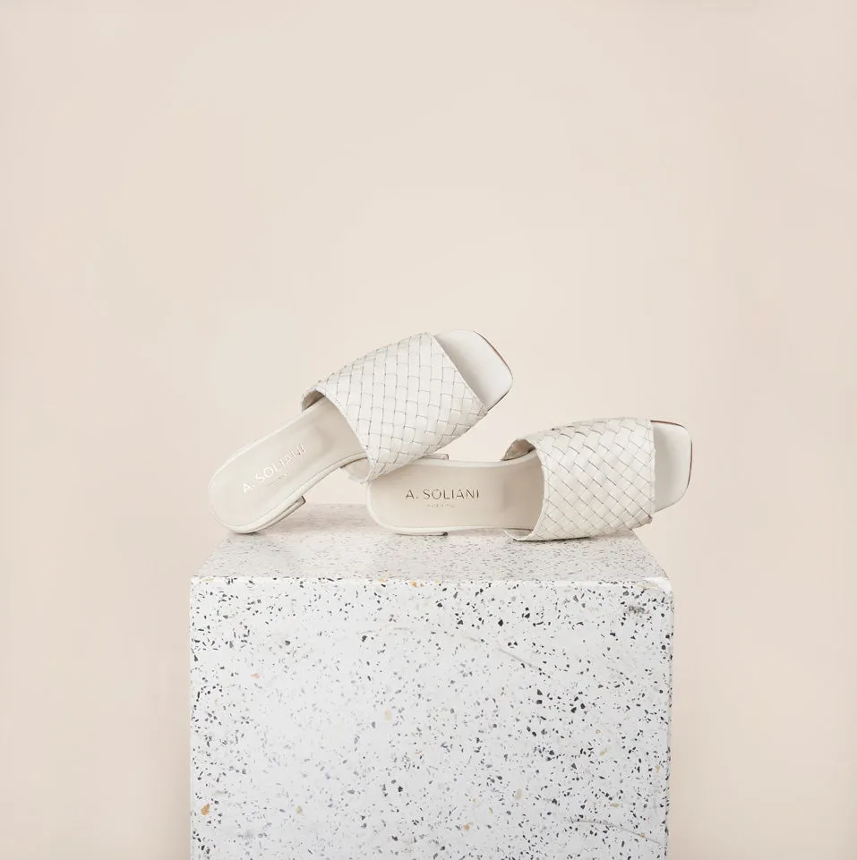 Fiore - Woven Leather Ivory