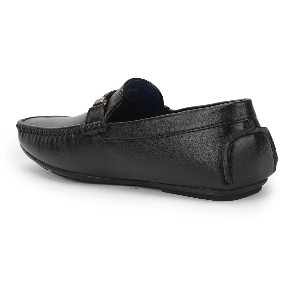 Fortune (Black) Bit Loafer Shoes For Men AVNE-66 By Liberty