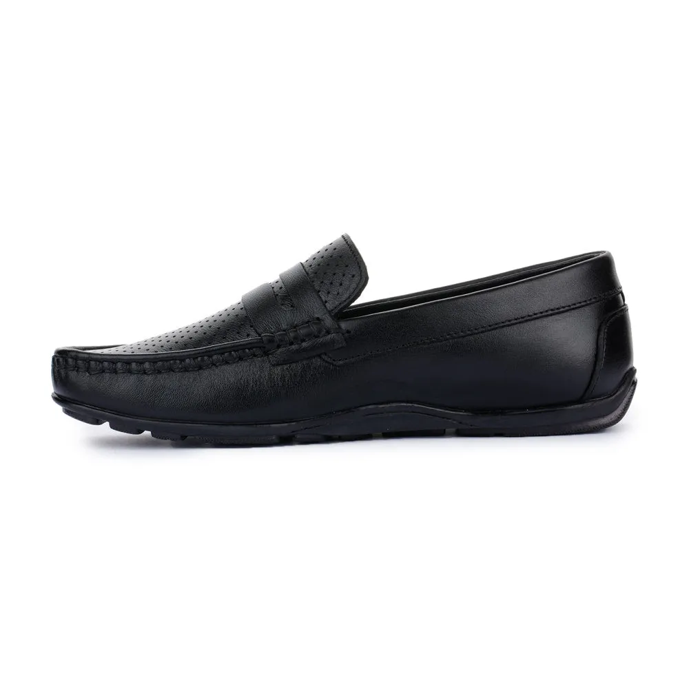 Fortune (Black) Classic Loafer Shoes For Men RLE-102 By Liberty