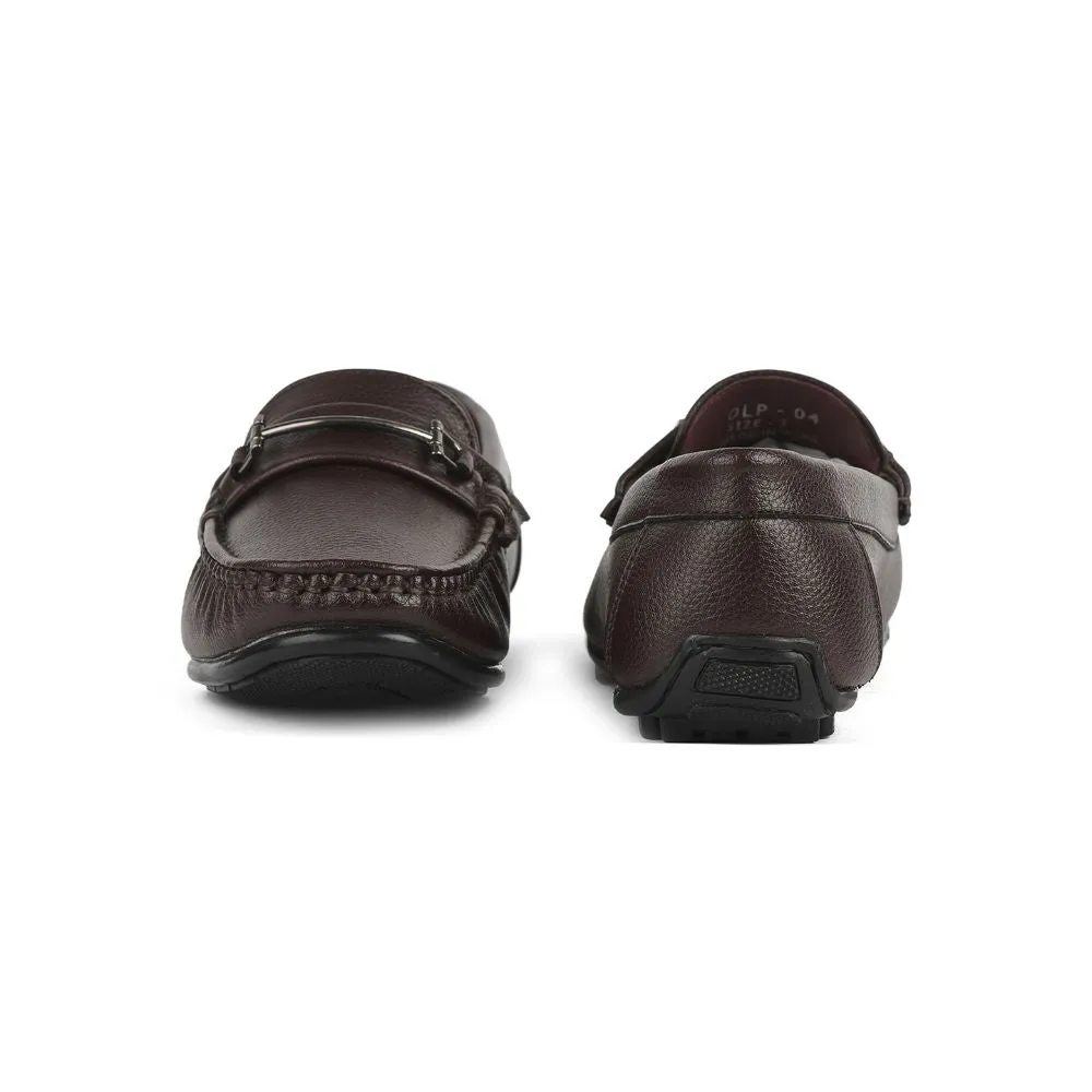 Fortune (Brown) Bit Loafer Shoes For kids OLP-04 By Liberty