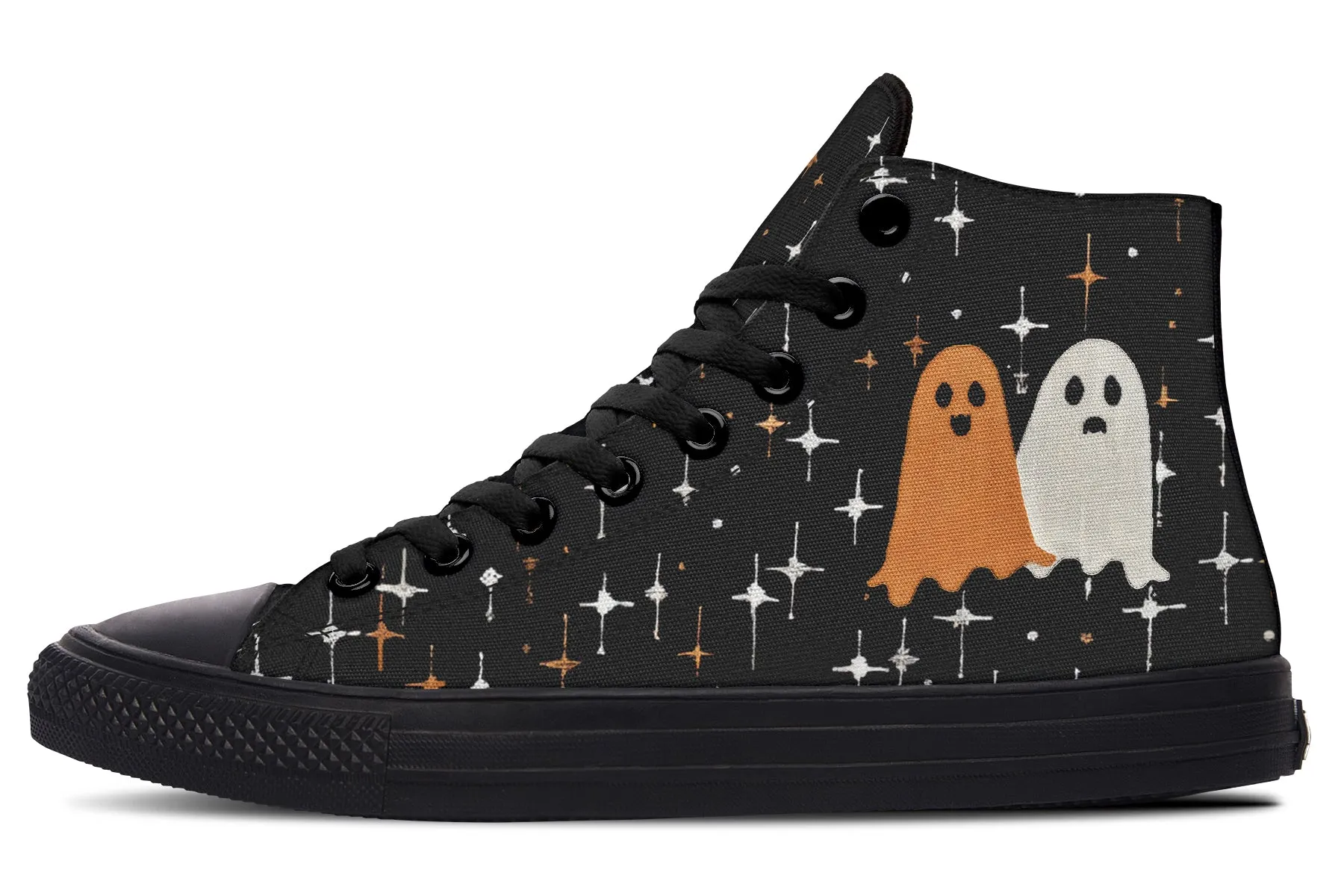 Ghost Besties High Tops - Classic Premium Canvas Shoes with Comfortable and Durable Soles