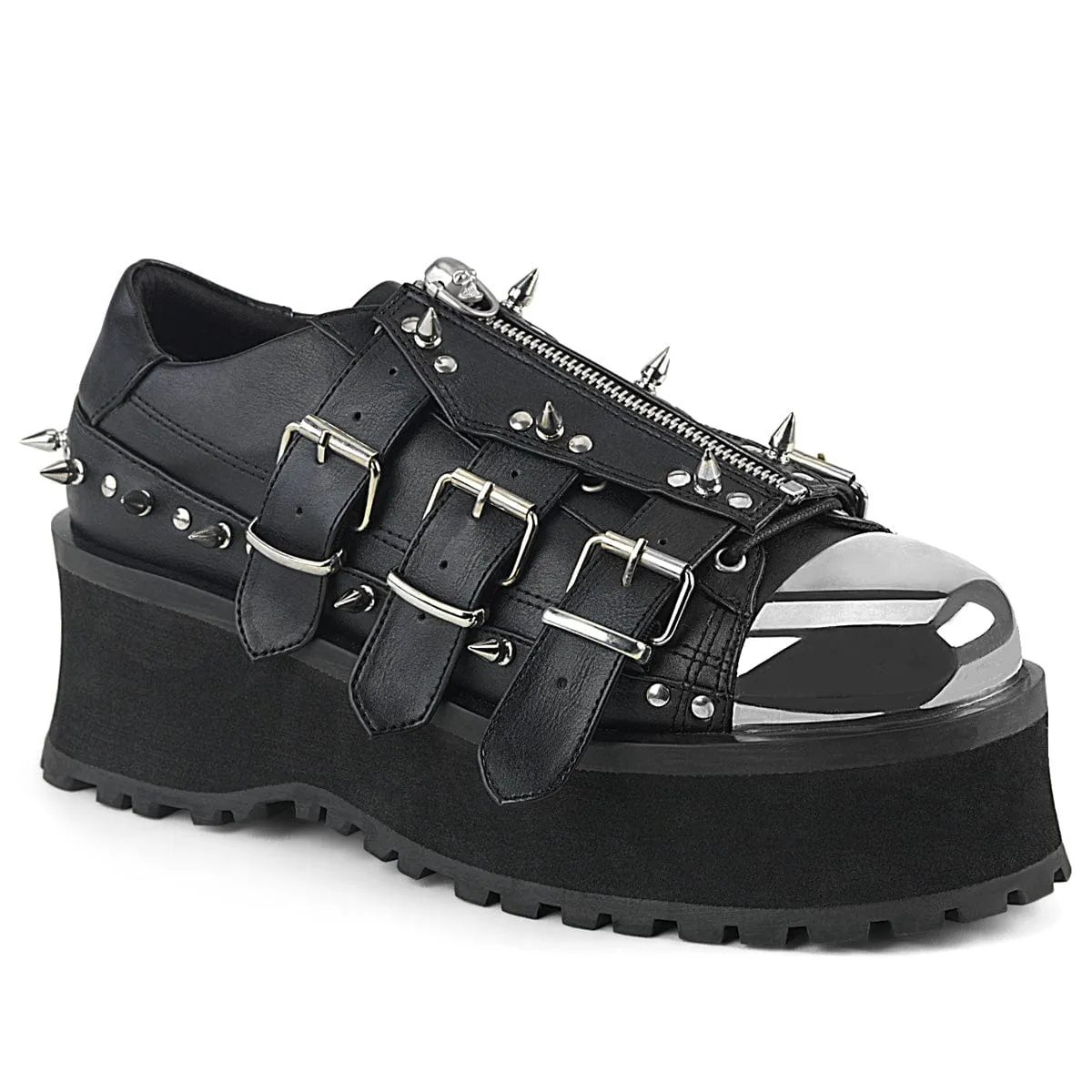 GRAVEDIGGER-03 Black Vegan Leather