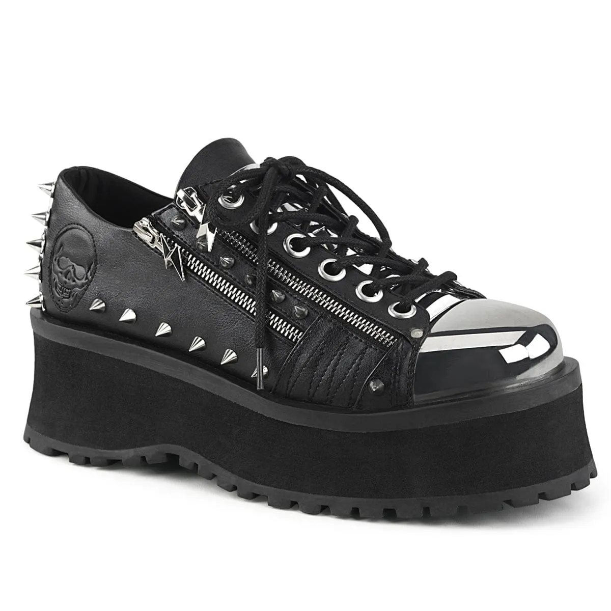 GRAVEDIGGER-04 Black Vegan Leather