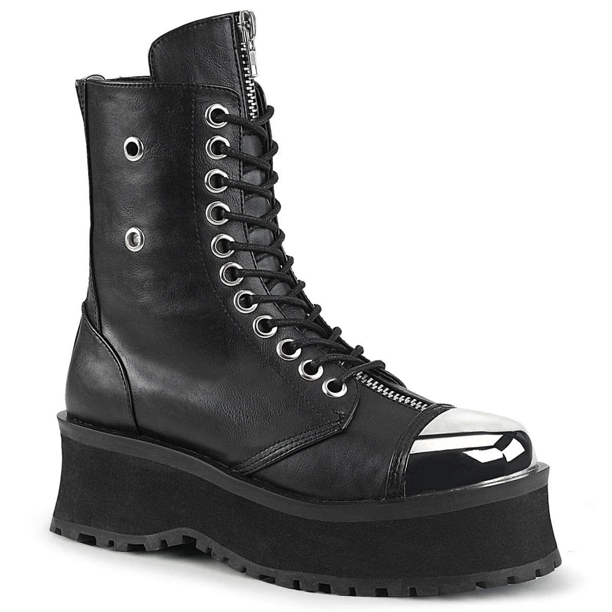 GRAVEDIGGER-10 Black Vegan Leather