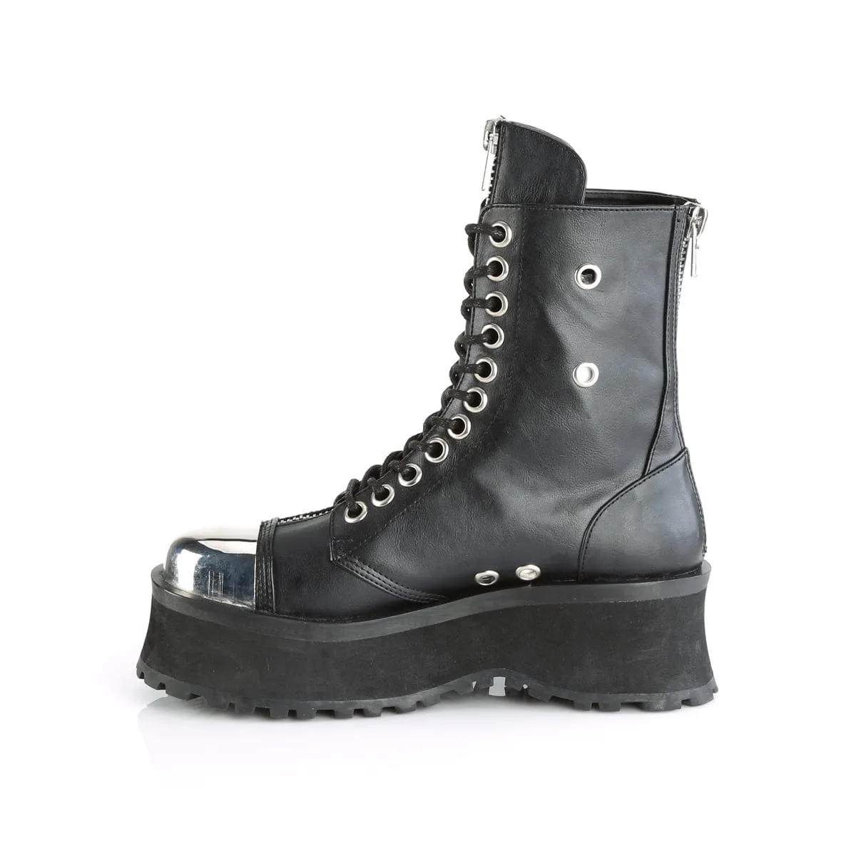 GRAVEDIGGER-10 Black Vegan Leather