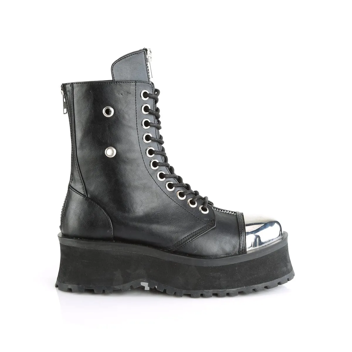 GRAVEDIGGER-10 Black Vegan Leather