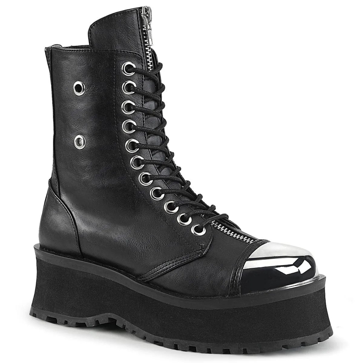 GRAVEDIGGER-10 Black Vegan Leather