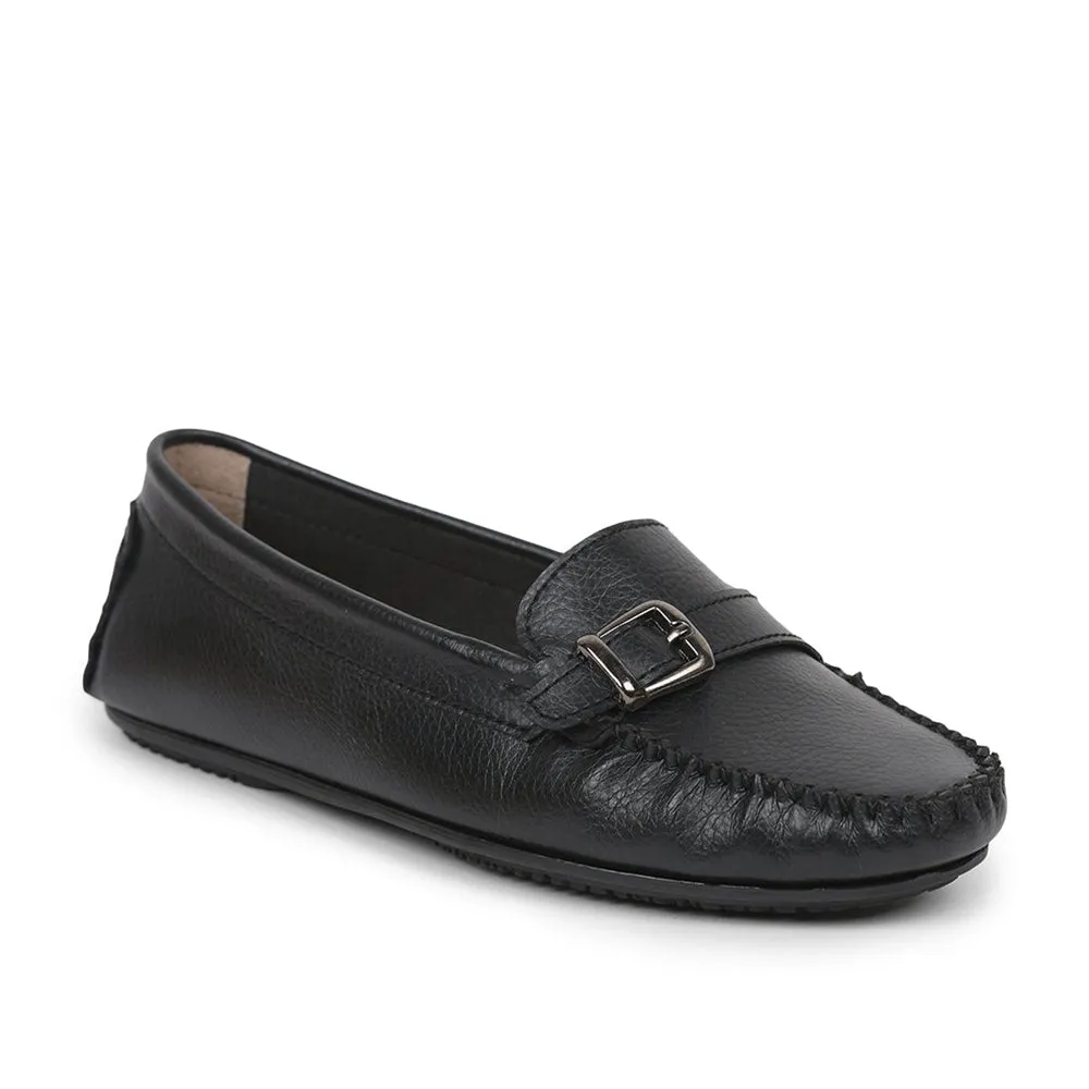 Healers Black Casual Loafers For Women GI-SML-01 By Liberty