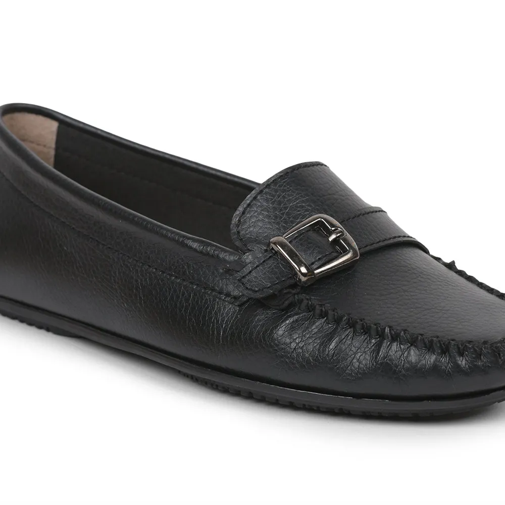 Healers Black Casual Loafers For Women GI-SML-01 By Liberty