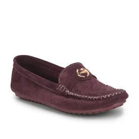 Healers Casual Maroon Loafers For Women GI-SML-52 By Liberty