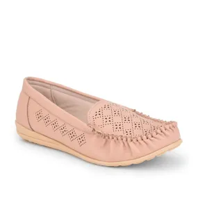 Healers Casual Peach Loafers For Women HM6-11 By Liberty