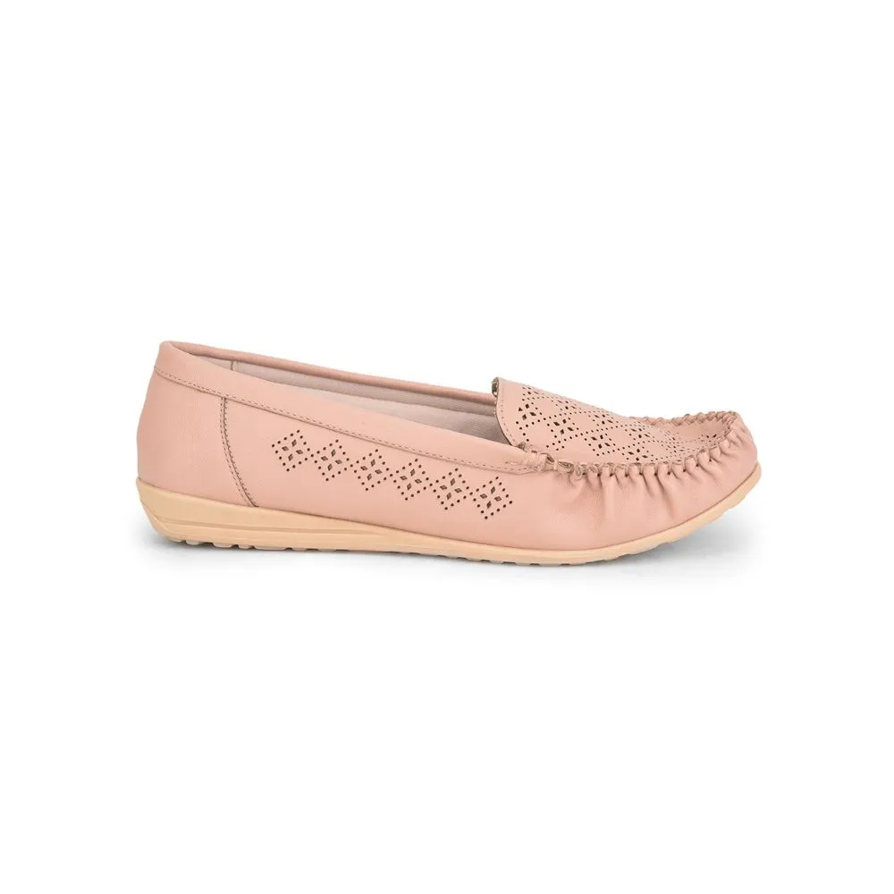 Healers Casual Peach Loafers For Women HM6-11 By Liberty