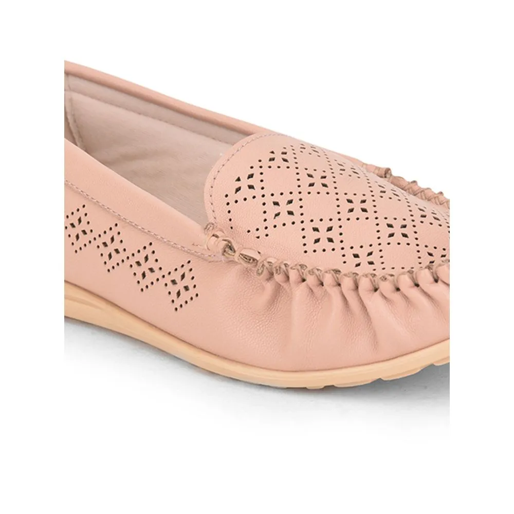 Healers Casual Peach Loafers For Women HM6-11 By Liberty