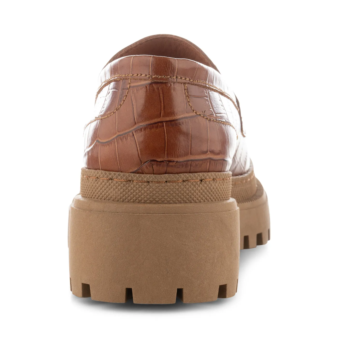 Iona loafer læder  - CHESTNUT CROC