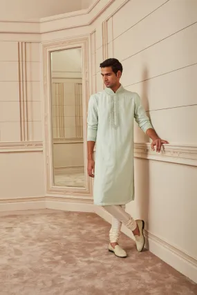 Jade Textured Jacquard Kurta Set