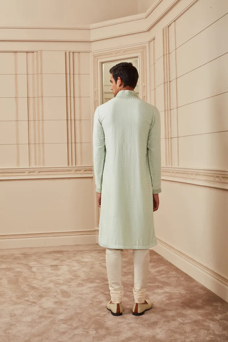 Jade Textured Jacquard Kurta Set