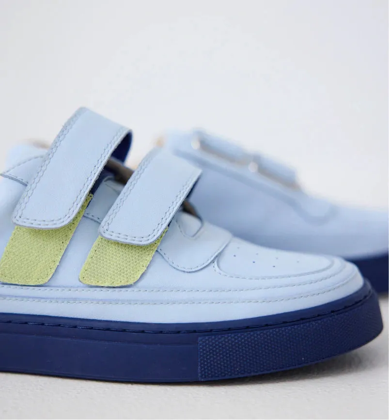 Journey 3.0 Leather Velcro Trainer | Ice Blue