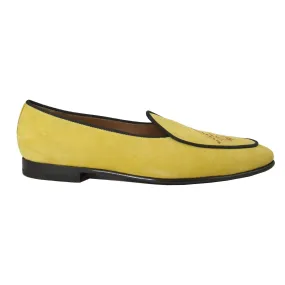 KENSINGTON EMBROIDERED LOAFERS IN YELLOW