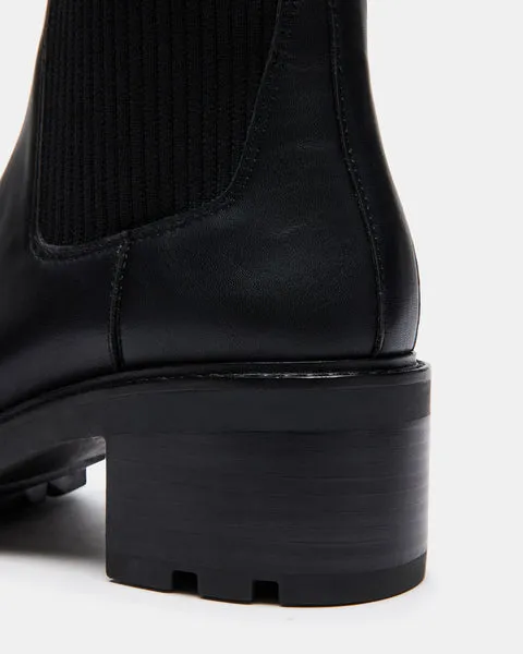 Kiley Leather Chelsea Chunky Ankle Boots - Black