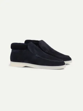 Lady Dark Blue City Loafer Fur