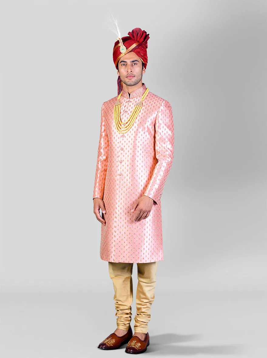 Light Pink Sherwani | Azania