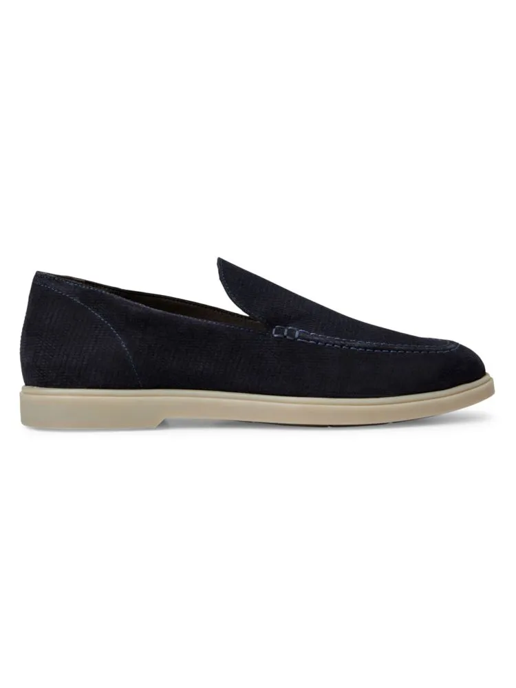 Lucio Bruno Magli suede loafers, navy