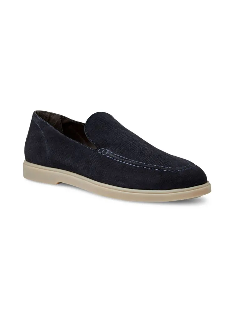 Lucio Bruno Magli suede loafers, navy