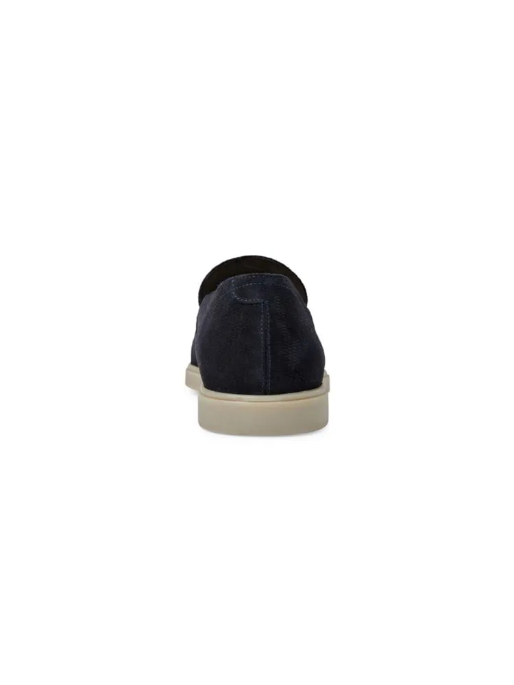 Lucio Bruno Magli suede loafers, navy