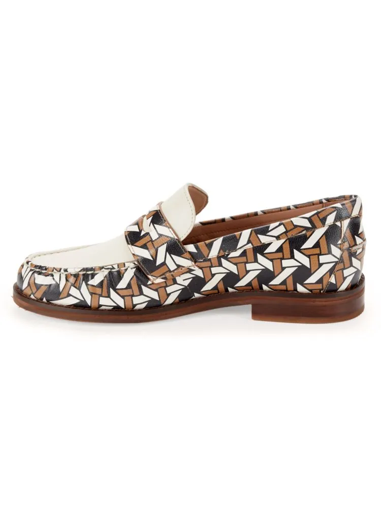 Lux Pinch Cole Haan Penny Loafers in Rattan Print