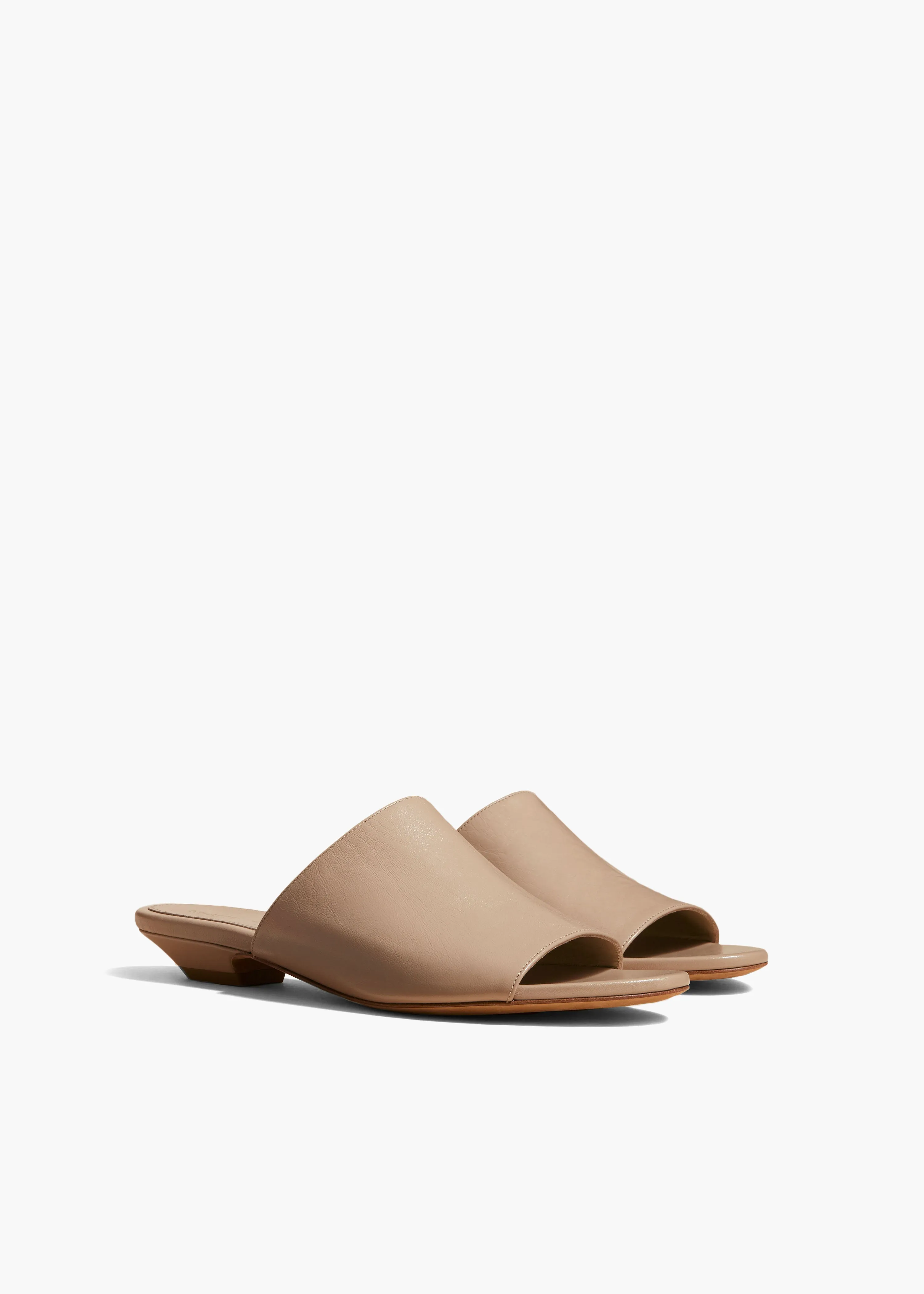 Marion Slide in Beige Leather