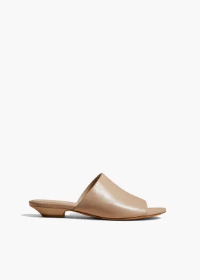 Marion Slide in Beige Leather