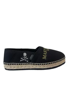 Mastermind World X Suicoke Black Canvas Espadrilles. Size: 7