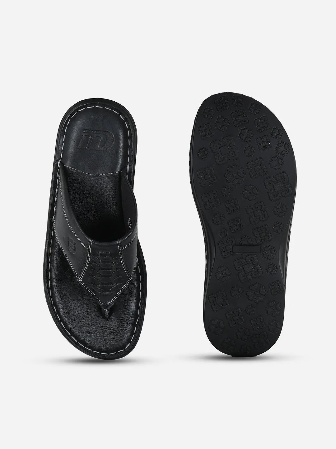 Men's Black Thong Casual Sandal (ID4047)