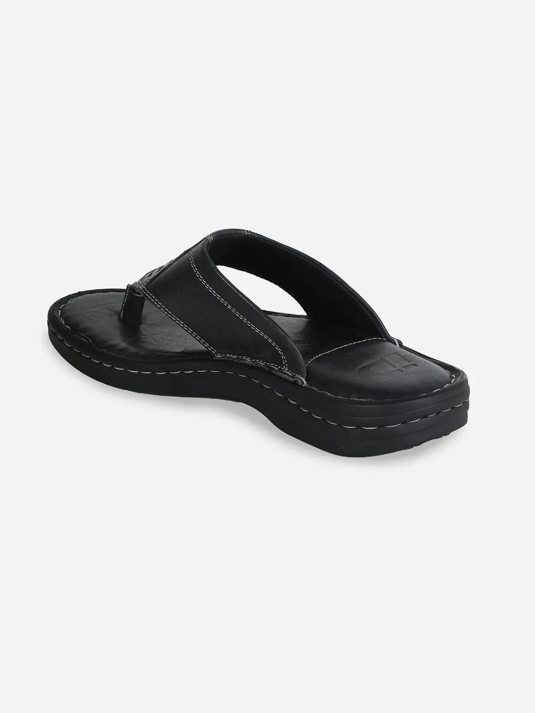 Men's Black Thong Casual Sandal (ID4047)