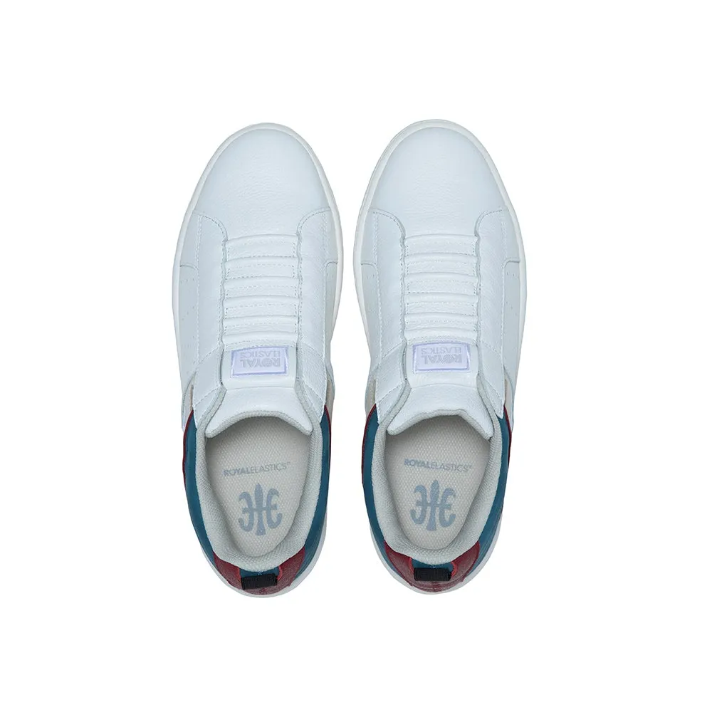 Men's Icon 2.0 White Blue Red Logo Leather Sneakers 06514-051