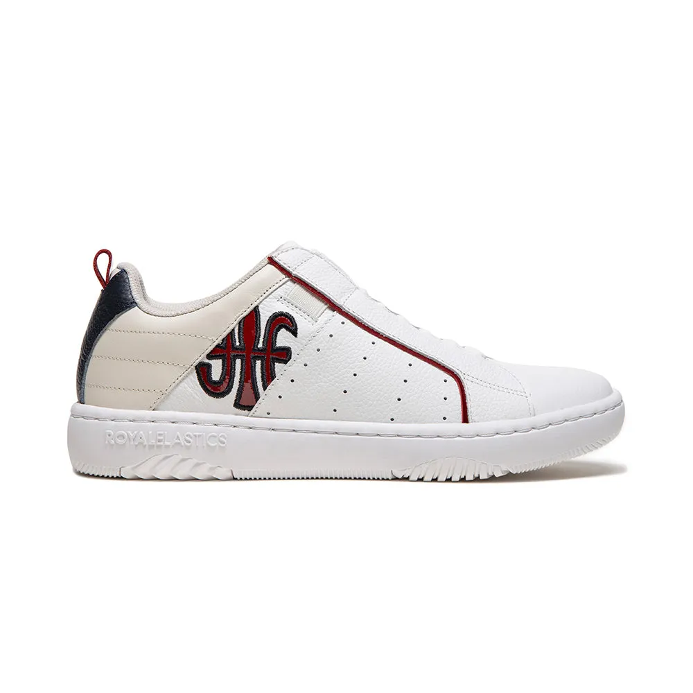 Men's Icon 2.0 White Red Black Logo Leather Sneakers 06533-019