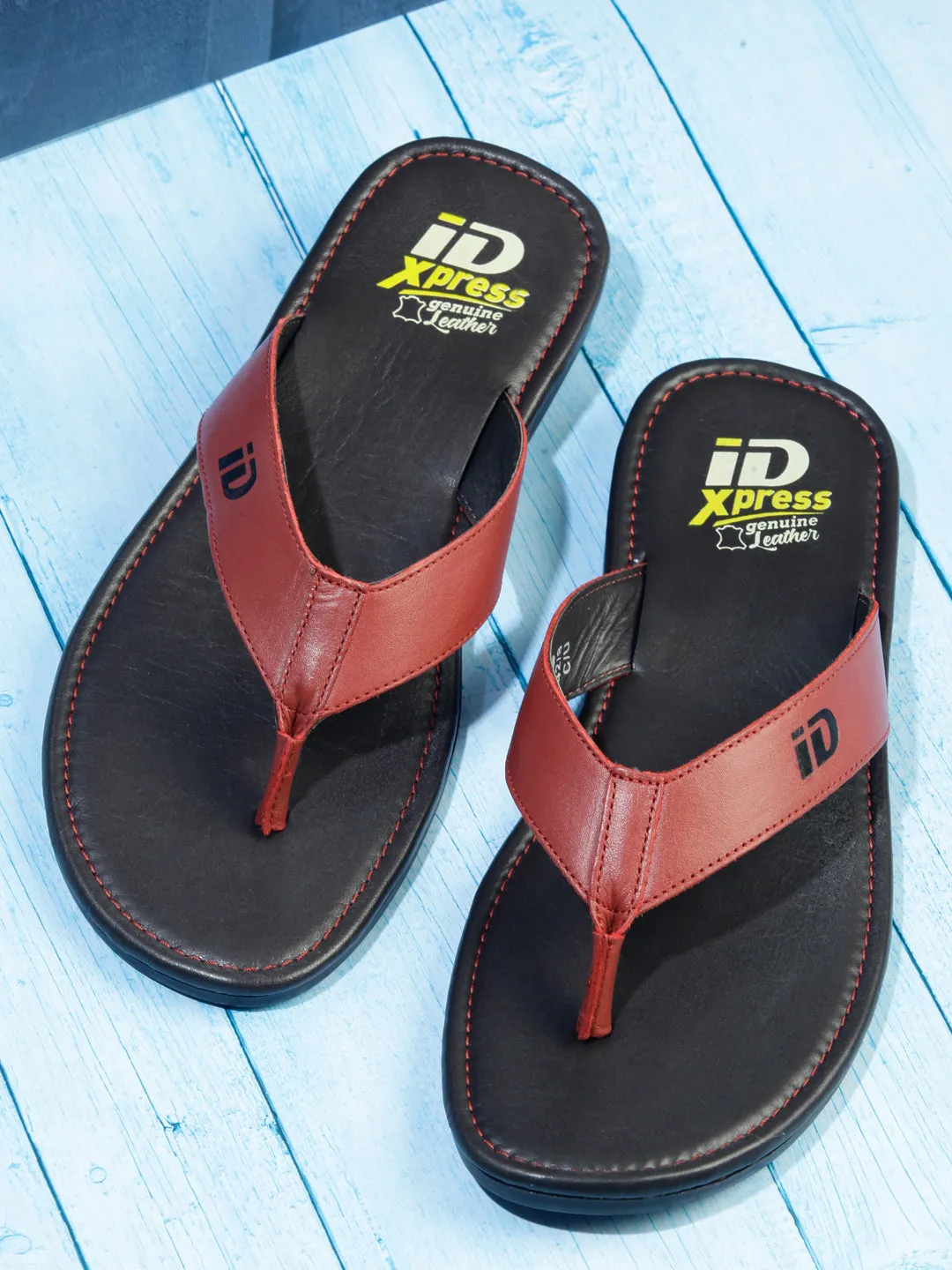 Men's Red Thong-Style Flat Casual Sandal (ID4135)