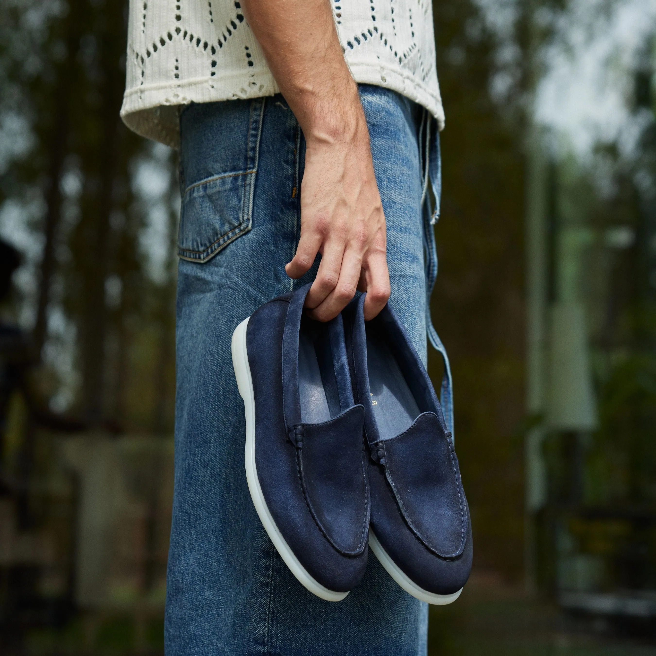 Nagra Loafer | Deep Blue Suede