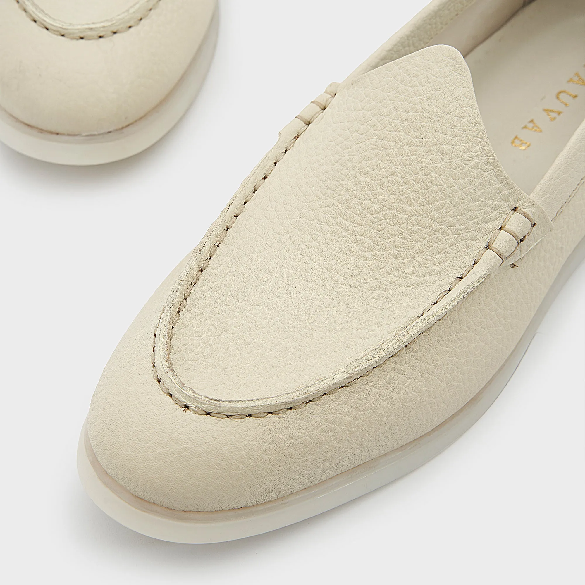 Nagra Loafer | Pearl White Leather