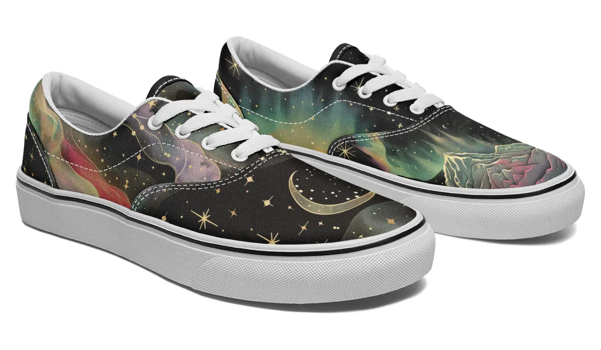 Northern Lights Street Sneakers - Premium Vegan Canvas Sneakers with Durable Waffle Soles