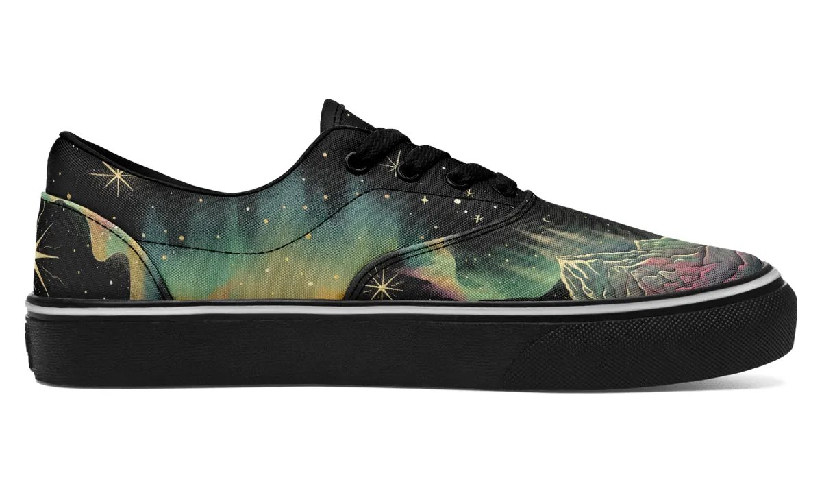 Northern Lights Street Sneakers - Premium Vegan Canvas Sneakers with Durable Waffle Soles