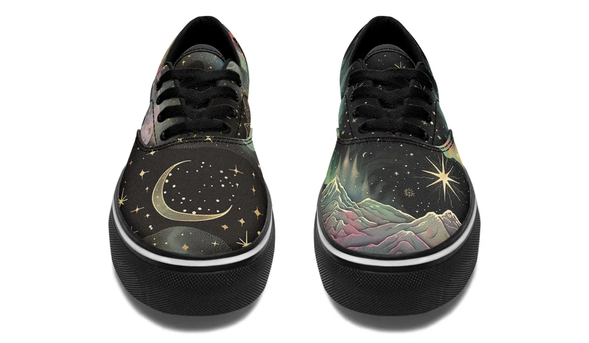 Northern Lights Street Sneakers - Premium Vegan Canvas Sneakers with Durable Waffle Soles