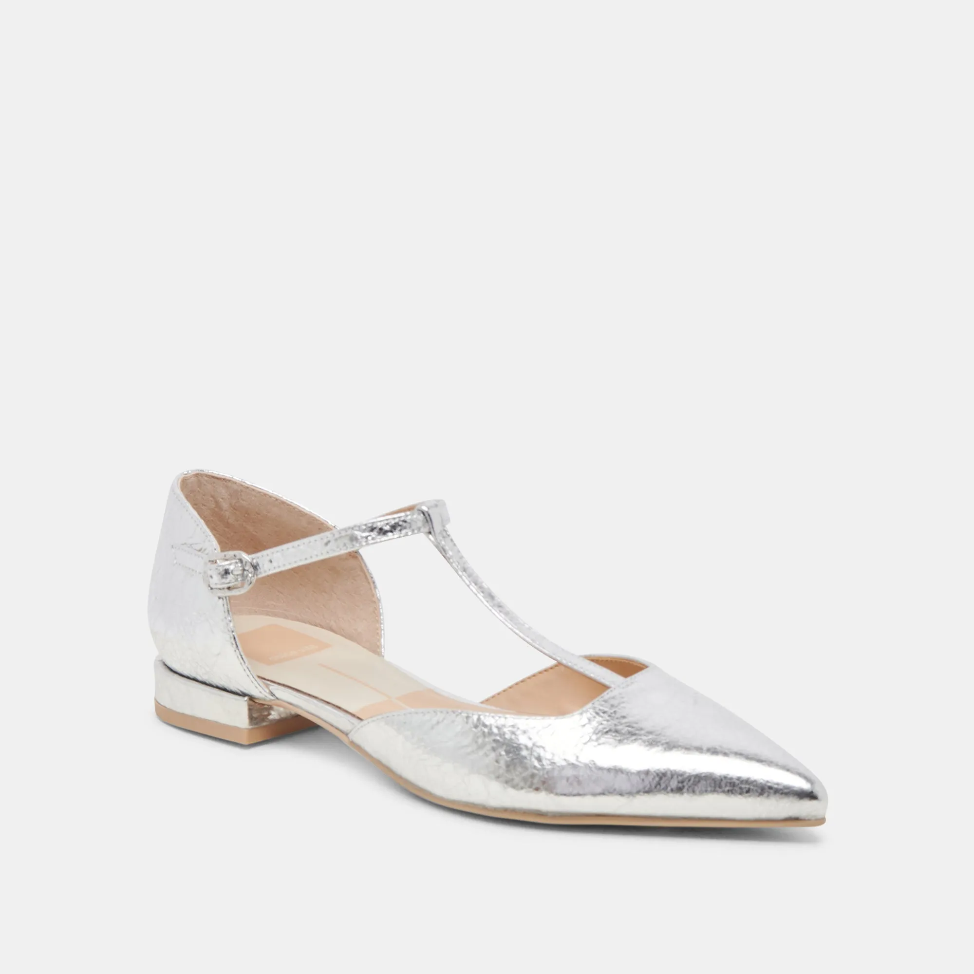 PEATY FLATS SILVER DISTRESSED LEATHER