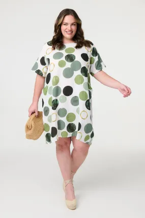 Polka Dot Relaxed Tunic Dress