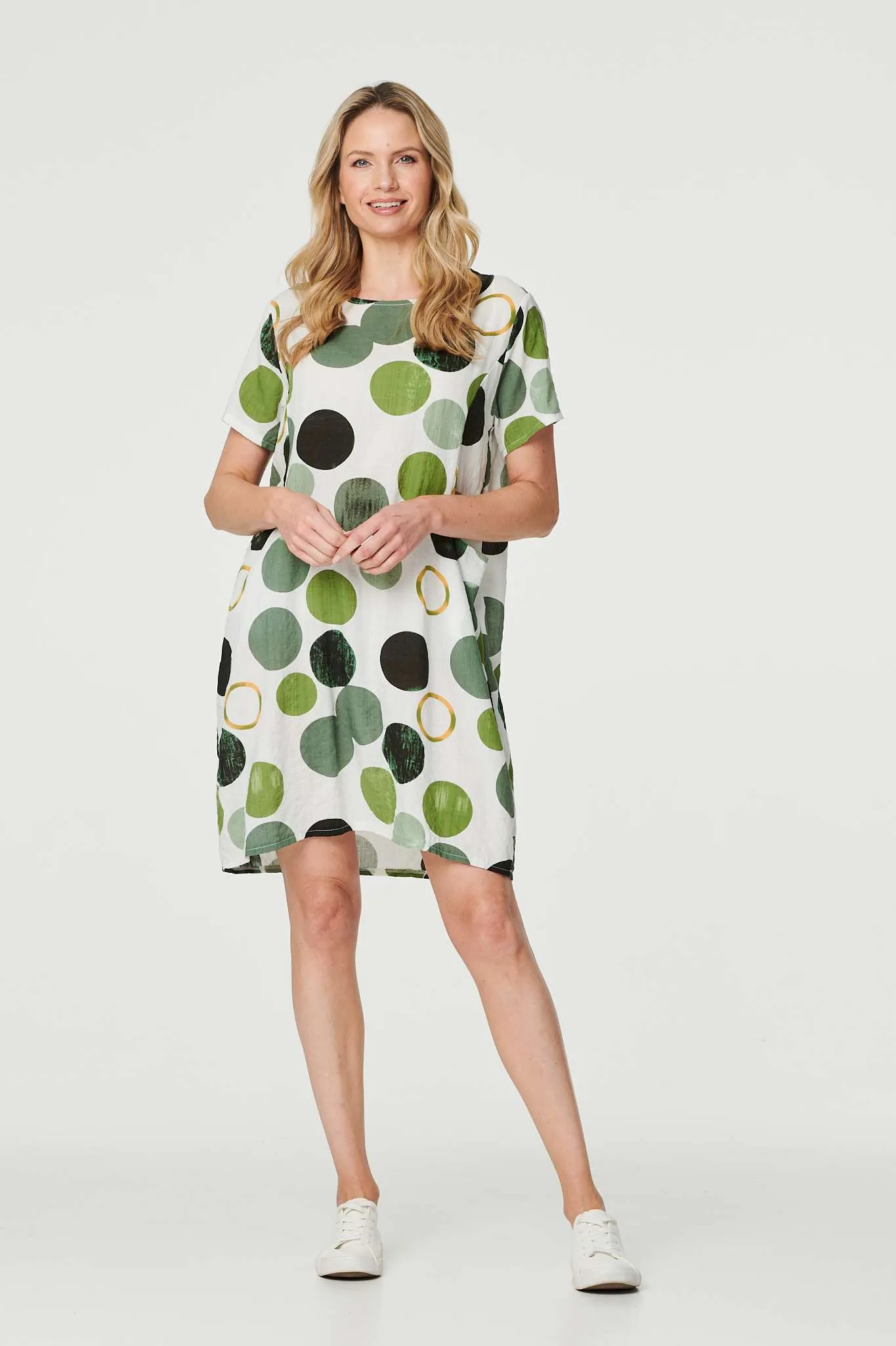 Polka Dot Relaxed Tunic Dress