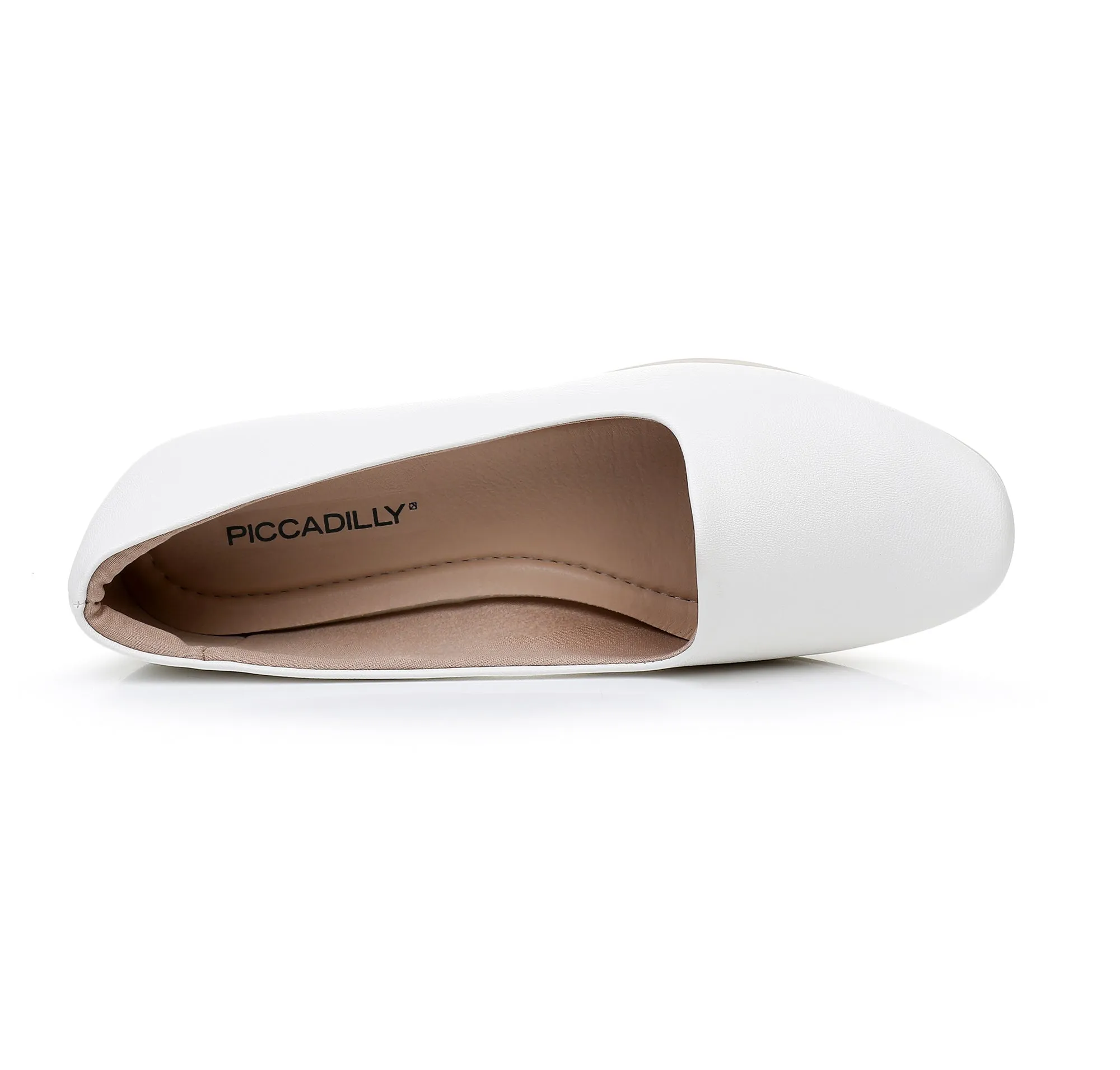 "Graceful Comfort with White Ballet Flat Shoes" (250.132)