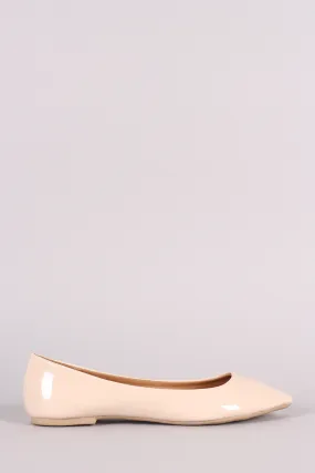 Qupid Pointy Toe Slip On Flat