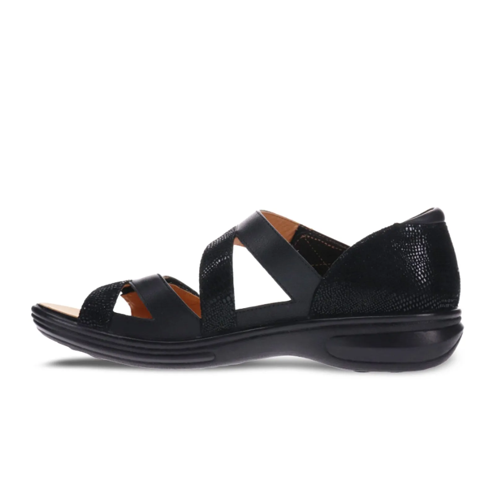 Revere Mauritius Backstrap Sandal (Women) - Black Lizard