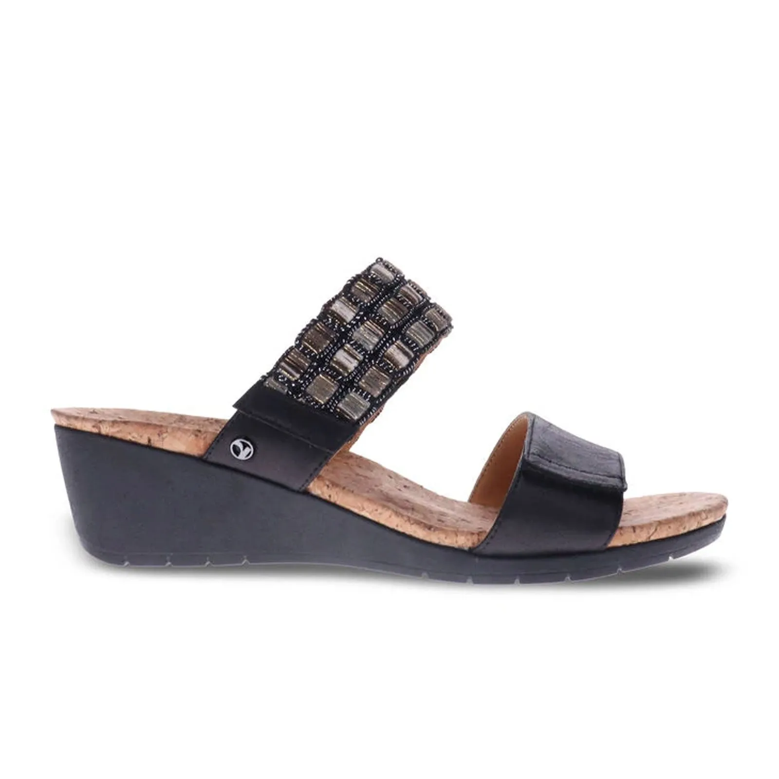 Revere Sorrento Wedge Sandal (Women) - Onyx